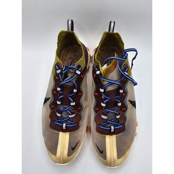 NIKE ELEMENT REACT 87 MOSS/ORANGE/BLACK AQ1090-300 SZ 9 LIGHTWEIGHT 2019 main image 4